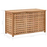 vidaXL Coffre de blanchisserie 77,5x37,5x46,5 cm Bois massif de noyer