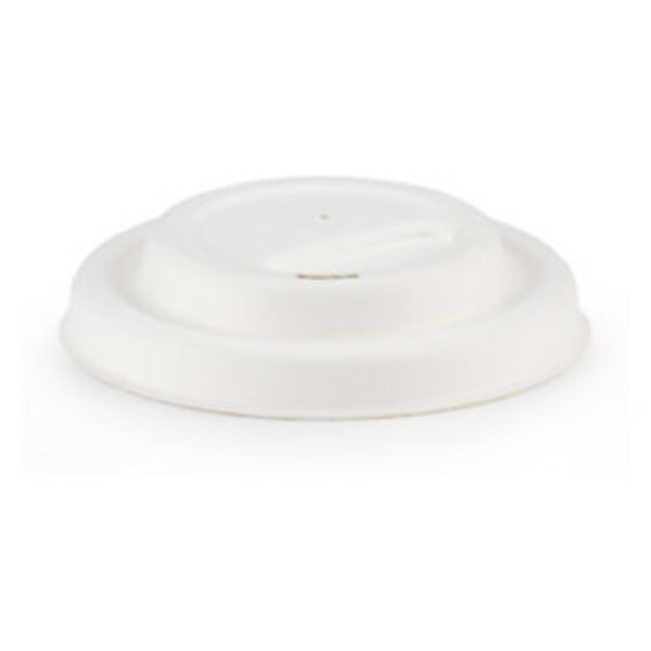 Lot de 1000: Couvercle en canne à sucre compostable pour gobelet en carton pour ref. : 733171