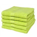 vidaXL Serviette pour douche 5 pcs Coton 500 gsm 70x140 cm Vert pomme