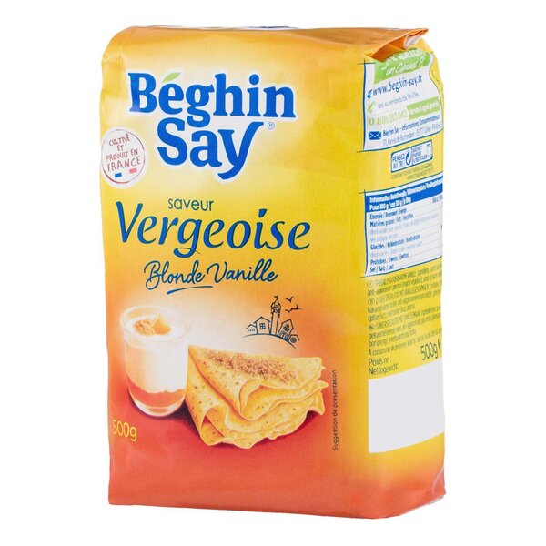 Béghin Say Saveur Vergeoise Blonde Vanille 500g (lot de 6)