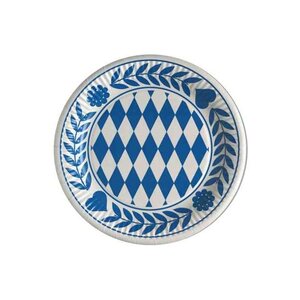 Assiette en carton 'Losange Bleu', diamètre: 230 mm PAPSTAR