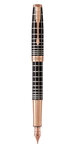 PARKER Sonnet stylo plume, ciselé chocolat, attributs or rose, plume fine 18 carats – Livré dans son écrin