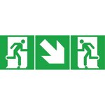 Etiquette signalisation additionnelle pour BAES "Sortie"