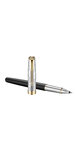 PARKER Sonnet Edition Spéciale stylo plume, Impression black, attributs dorés, recharge encre noire pointe fine