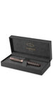 PARKER Sonnet stylo plume, ciselé chocolat, attributs or rose, plume fine 18 carats – Livré dans son écrin