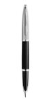 WATERMAN Carene stylo plume, en cuir noir, attributs palladium, plume moyenne 18K, en écrin