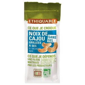 Noix de cajou Bio grillées sans sel - sachet de 100 g (paquet 100 grammes)