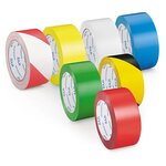 Ruban vinyle de marquage jaune / noir RAJA 50 mm x 33 m (colis de 3)