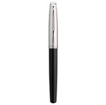 WATERMAN Emblème Stylo plume, noir, plume moyenne, encre bleue, Coffret cadeau