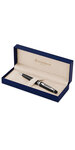 WATERMAN Expert Stylo bille, laque noire mate, recharge bleue pointe moyenne, Coffret cadeau