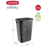 Curver Ensemble de paniers à linge 2 pcs Infinity 40L+60L Anthracite