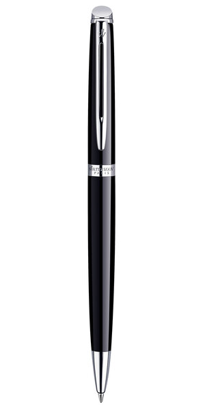 WATERMAN Hemisphere Stylo bille, noir brillant, recharge bleue pointe moyenne, Coffret cadeau