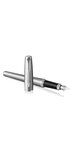 PARKER Urban Stylo plume, Métro métallique, attributs chromés, Plume fine, en écrin