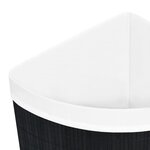 vidaXL Panier à linge d'angle Bambou Noir 60 L