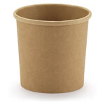 Couvercle pot carton brun RAJA 24 et 35 cl