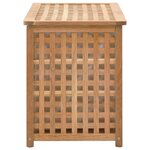 vidaXL Coffre de blanchisserie 77,5x37,5x46,5 cm Bois massif de noyer