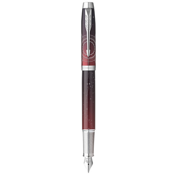 PARKER IM Premium Portal, Stylo plume, Dégradé de rouge, plume fine, encre bleue, Coffret cadeau