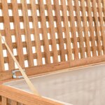 vidaXL Coffre de blanchisserie 77,5x37,5x46,5 cm Bois massif de noyer