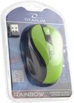 Souris sans fil Esperanza Titanum Raimbow 3D TM114G (Noir/Vert)