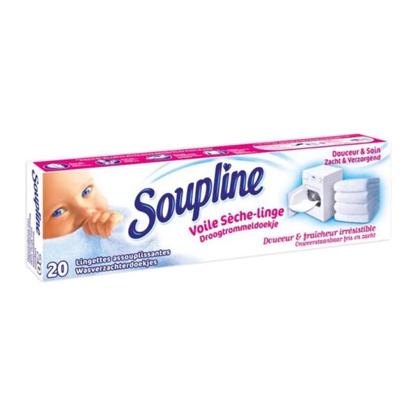 Soupline Voile Sèche-Linge Douceur & Fraîcheur Irrésistible (lot de 6 soit 120 lingettes)