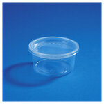 Lot de 500: Pot rond micro-ondable transparent 946 cc
