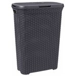 Curver Ensemble de paniers à linge Style 2 pcs 60 L Anthracite