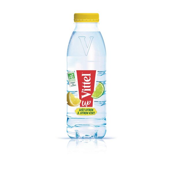 Up Bio, eau minétale naturelle aromatisée, parfum citron vert - bouteille PET de 50 cl (carton 24 x 500 millilitres)