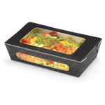 Lot de 500: Pots à wrap snacking noir avec fenêtre 90x50x90 mm