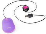 Mini Souris filaire pour portable (rétractable) NGS Sin (Violet)