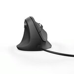Souris verticale, ergonomique, pour gaucher 'EMC-500L', filaire, noire HAMA