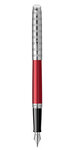 WATERMAN Hemisphere Deluxe - Stylo plume rouge avec capuchon ciselé, attributs palladium, plume fine - en écrin