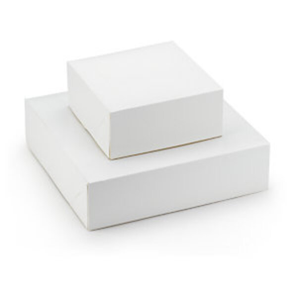 Boîte pâtissière carton blanche 26x26x5 cm (colis de 2)