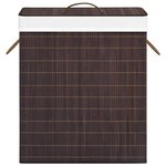 vidaXL Panier à linge Bambou Marron 100 L