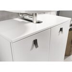 Germania Armoire de plancher sous-lavabo GW-Tulsa 60x35x60 cm Blanc
