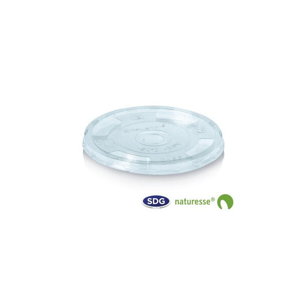 Couvercle PLA Biodégradable Transparent pour Gobelet - SDG - Lot de 1200 - Acide polyactique (PLA)