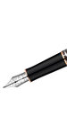 PARKER Sonnet Stylo Plume, Ciselé Chocolat, Attributs or Rose, Plume Fine 18k