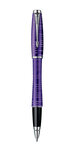PARKER Urban Premium - Stylo Roller, "Améthyst pearl", Pointe Fine, attributs Chromés, Recharge Noire