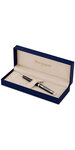 WATERMAN Hemisphere Stylo bille, noir brillant, recharge bleue pointe moyenne, Coffret cadeau