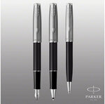 PARKER Sonnet Essentiel Stylo plume, Noir, Plume moyenne, encre bleue, Coffret cadeau