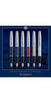 WATERMAN Emblème Deluxe stylo plume, or, attributs chromés, plume fine, cartouche d'encre bleue, en écrin