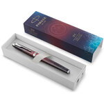 PARKER IM Premium Portal, Stylo plume, Dégradé de rouge, plume fine, encre bleue, Coffret cadeau