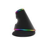 DELUX Souris Verticale Ergo Noire - Sans fil - RGB