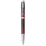 PARKER IM Premium Portal, Stylo plume, Dégradé de rouge, plume fine, encre bleue, Coffret cadeau