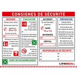 Panneau consignes de sécurité