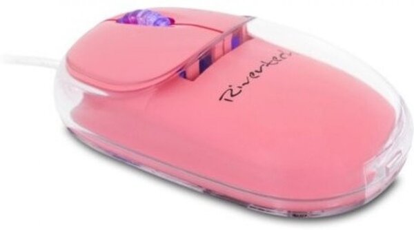 Souris Optique filaire Rivertech Crystal (Rose)