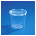 Lot de 500: Pot rond micro-ondable transparent 946 cc