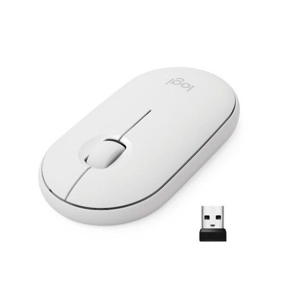 LOGITECH Souris filaire M350 PEBBLE Blanc