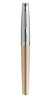 WATERMAN Emblème Deluxe stylo plume, or, attributs chromés, plume fine, cartouche d'encre bleue, en écrin