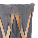 vidaXL Panier à linge pliable Gris Bois et tissu