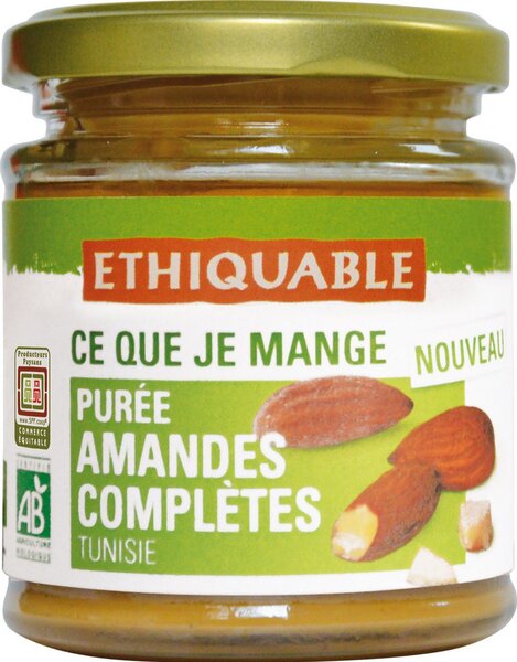 Ethiquable Purée d'amandes complètes bio